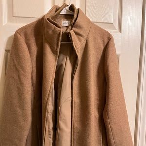 J crew camel pea coat